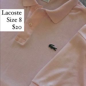Light pink Lacoste polo